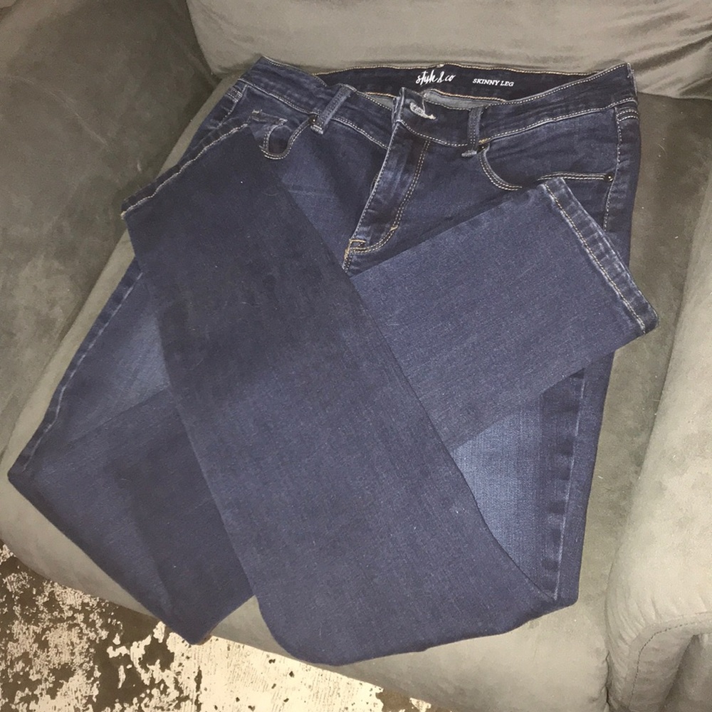 Dark Skinny Leg Blue Jeans